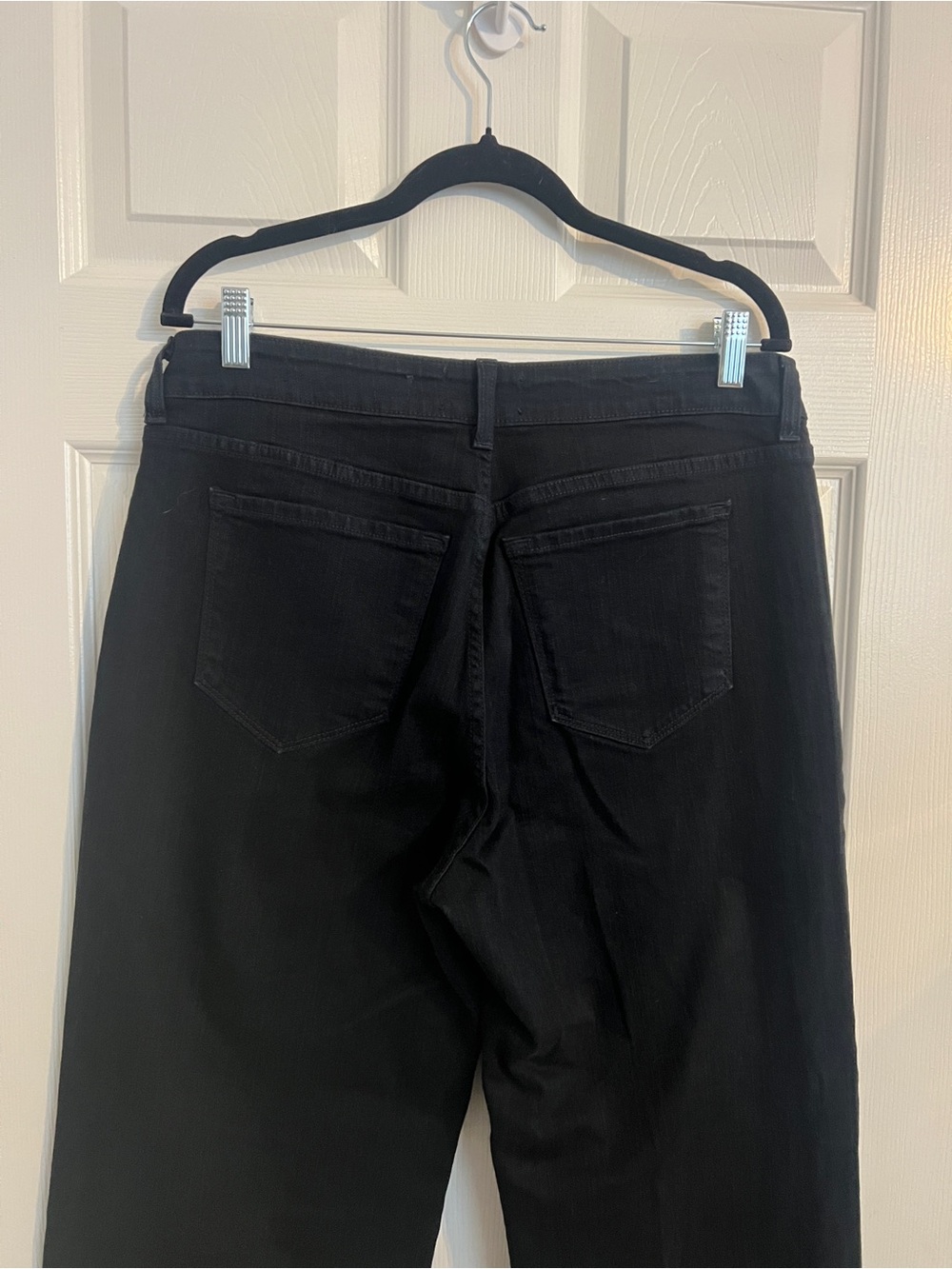 Classic Minimalist Black Wide Leg Trouser Jeans High Rise Women's 16 NYDJ - Picture 3 of 5